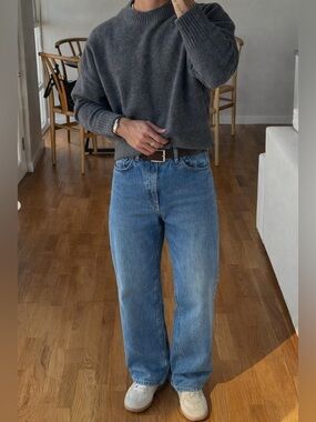 Cuisse de Grenouille Paris Mid-Rise Straight Leg Jeans 32 Diesel Blue Premium